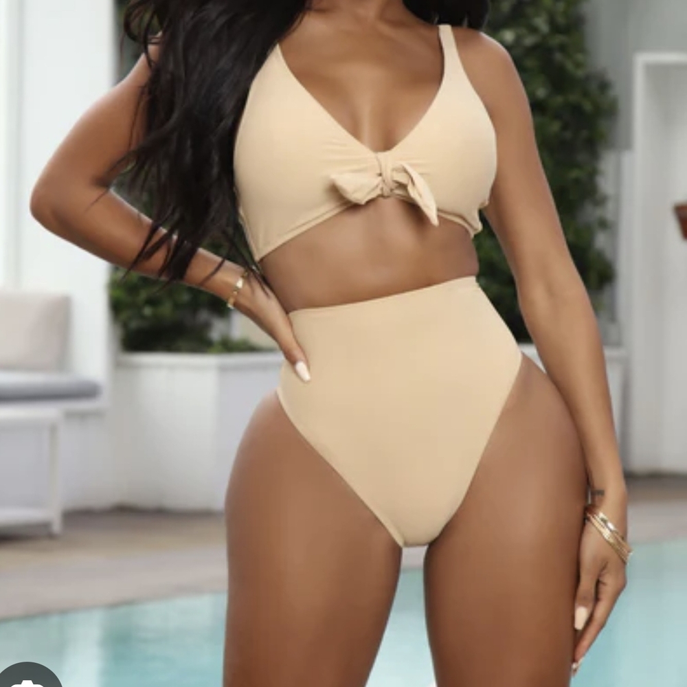 Fashion Nova Chic Beige Bikini Set